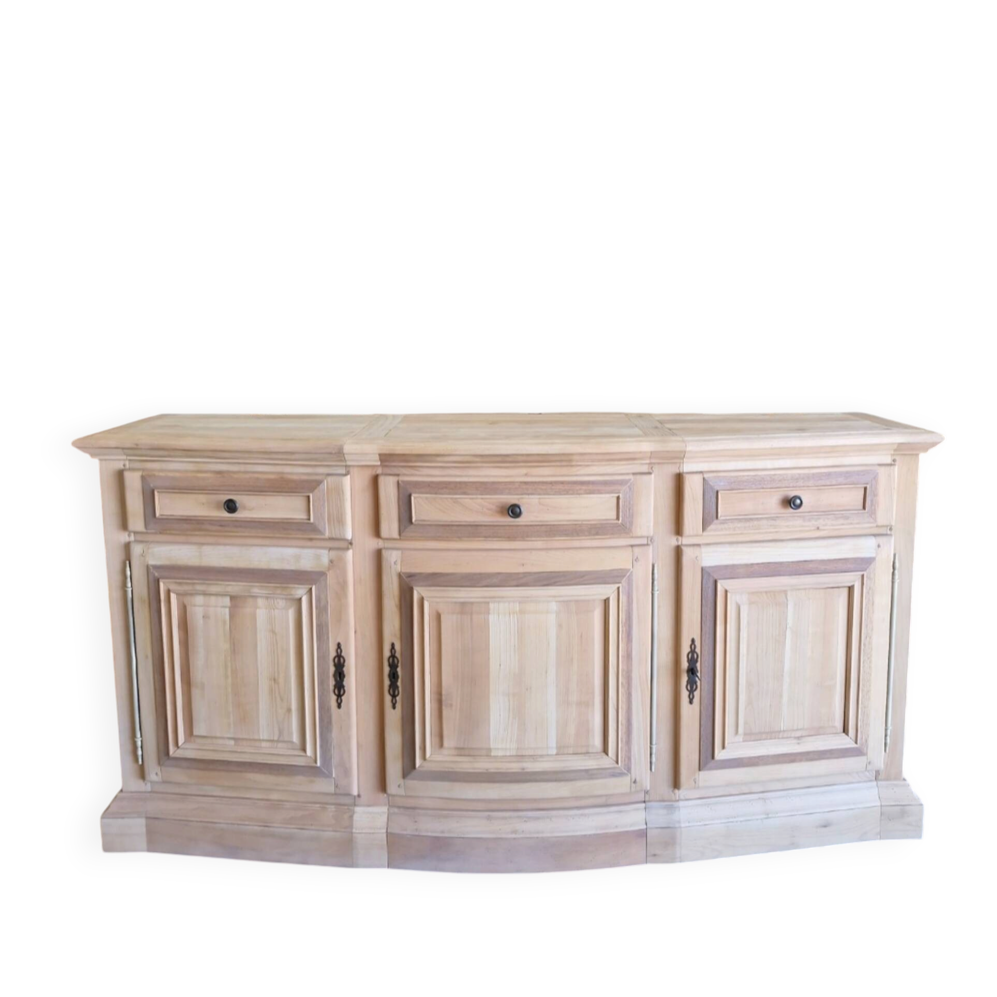 Buffet in solid cherry wood, fully sandblasted.