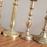 Set of 10 gold-tinted brass candle holders 02 pro