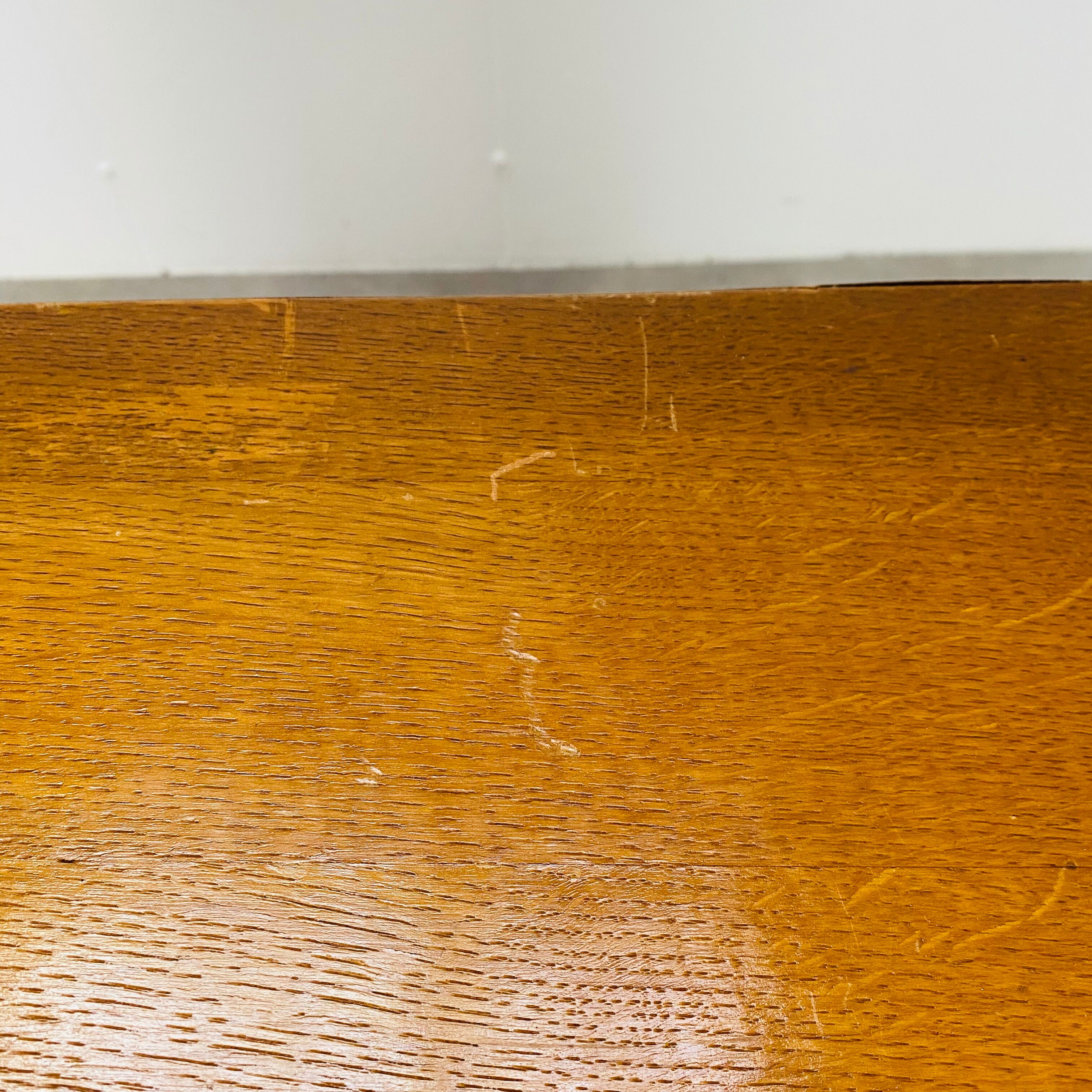 Commode pieds compas années 50 bois blond