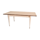 Old farmhouse table metal compass base