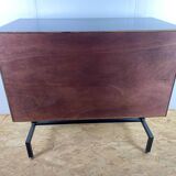 Vintage 50s tilting door storage bar cabinet