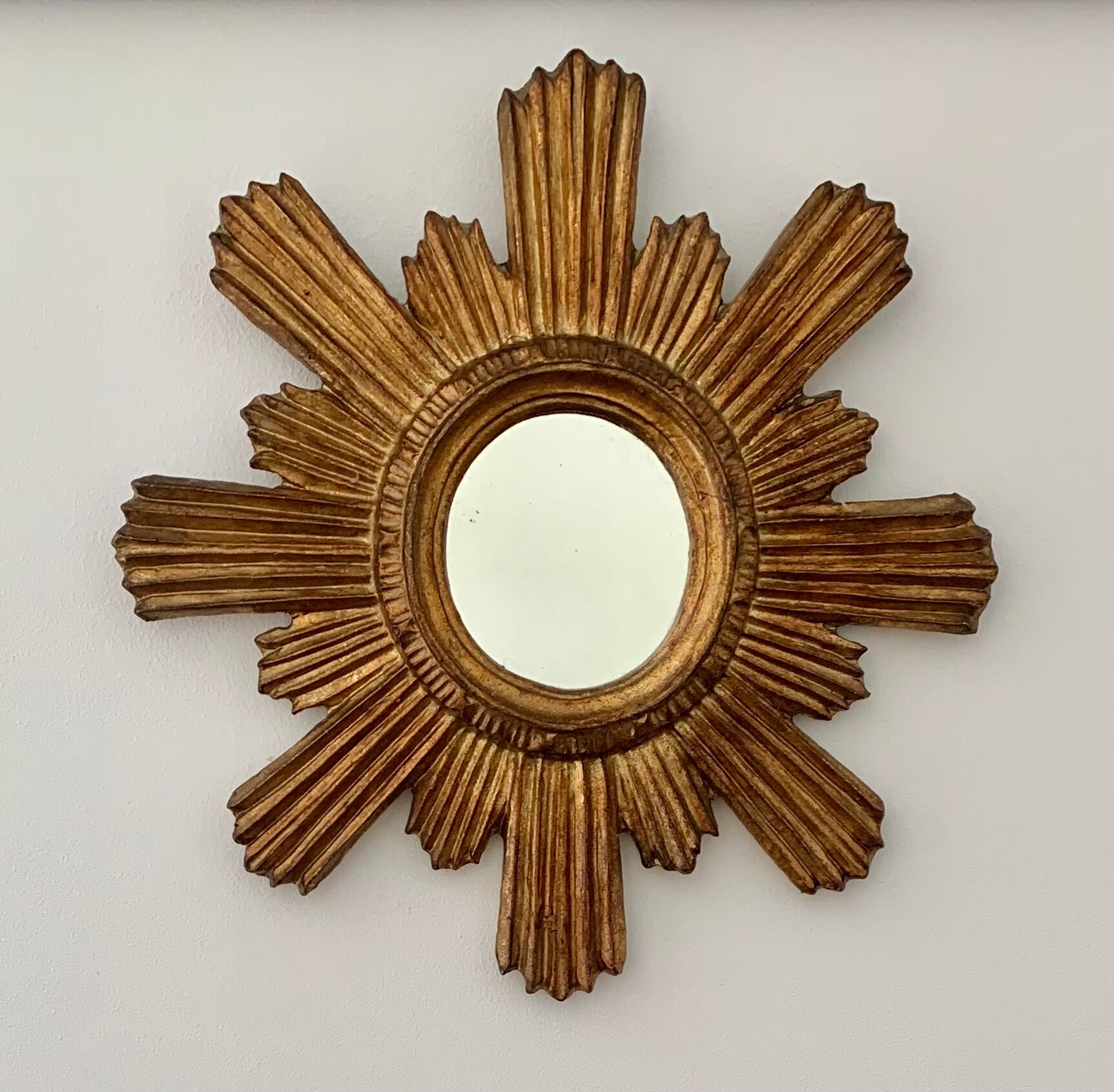 Vintage sun mirror, Italy 1950s