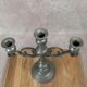 Antique chandelier in stamped tin – 3 branches