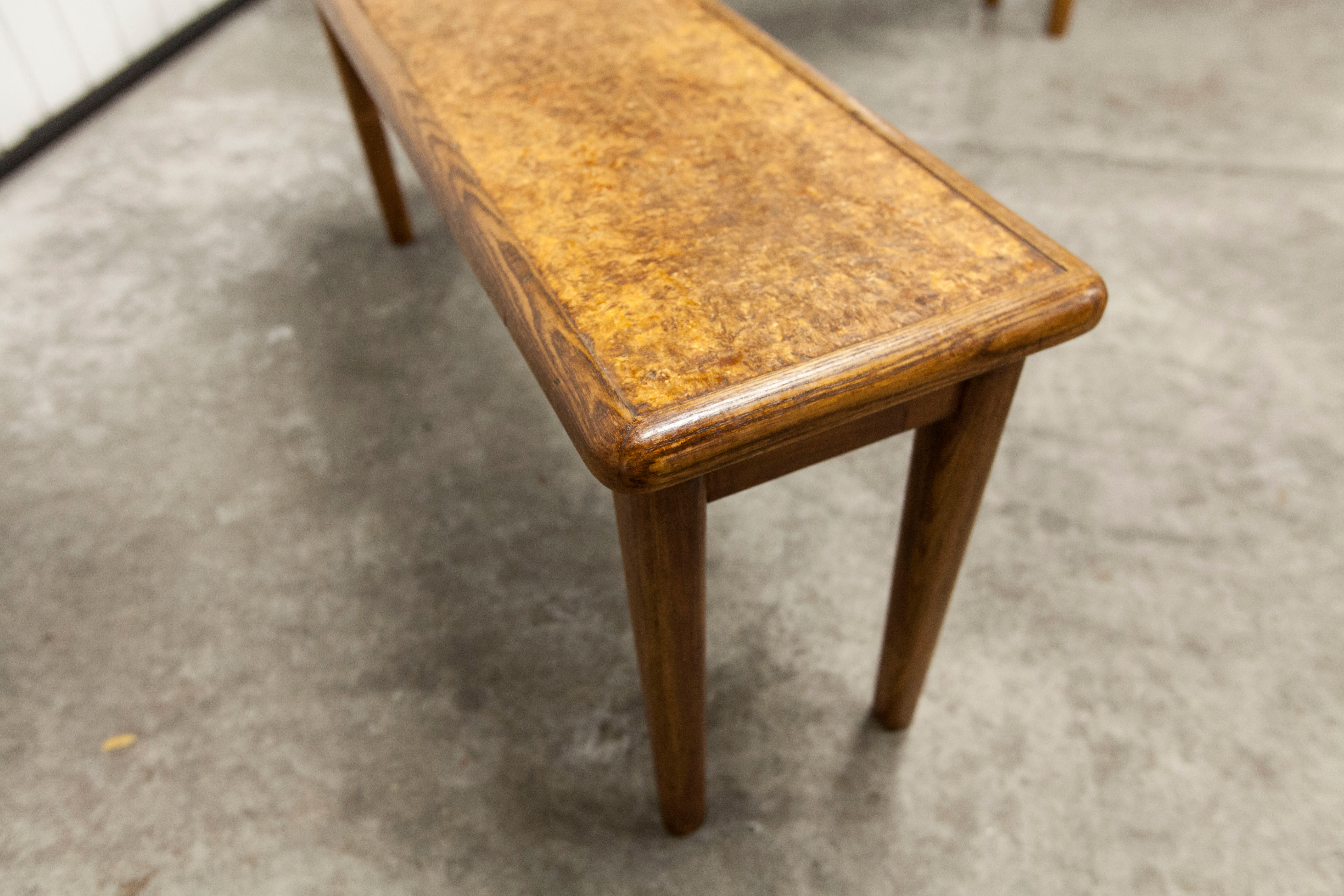 Paire de bancs enfant ou porte plante artisanal 1960