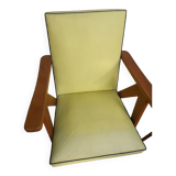 Pair of bridge armchairs with compass feet