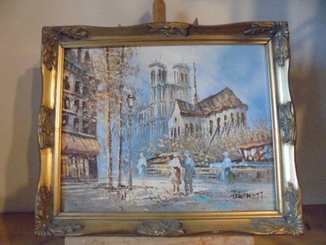 Peinture à l'huile originale de caroline burnett (1877 - 1950)