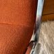 Fauteuil vintage en tweed orangé
