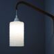 1960s Wooden Wall Lamp with Glass Shade, Czechoslovakia
