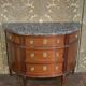 Louis XVI-style half-moon mahogany chest of drawers