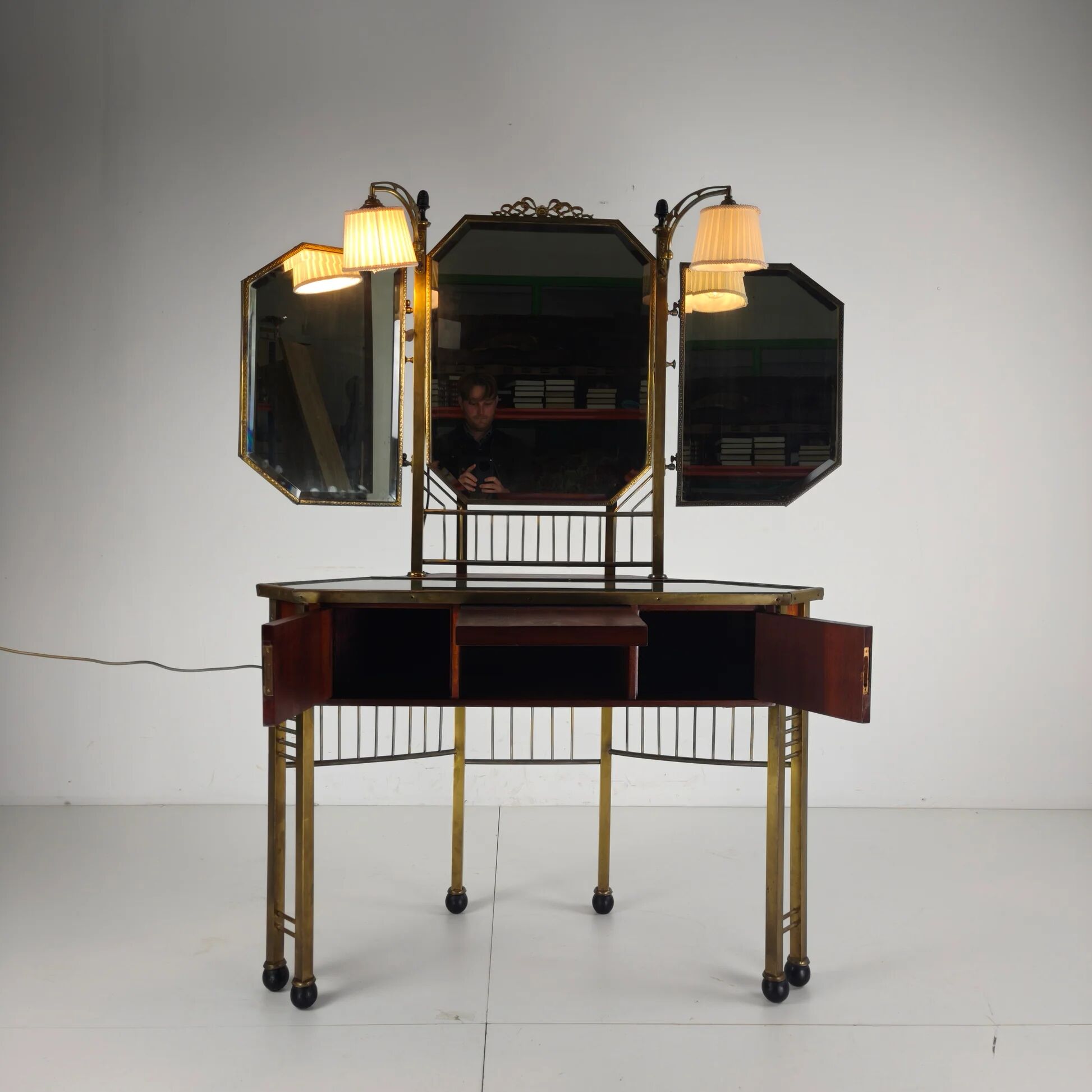 Antique French brass dressing table - 1930