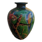 Terracotta vase, signed Morit