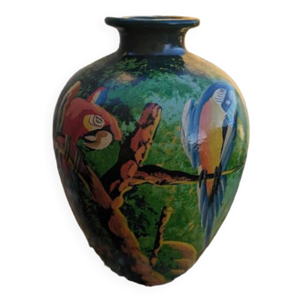 Vase en terre cuite , signé Morit