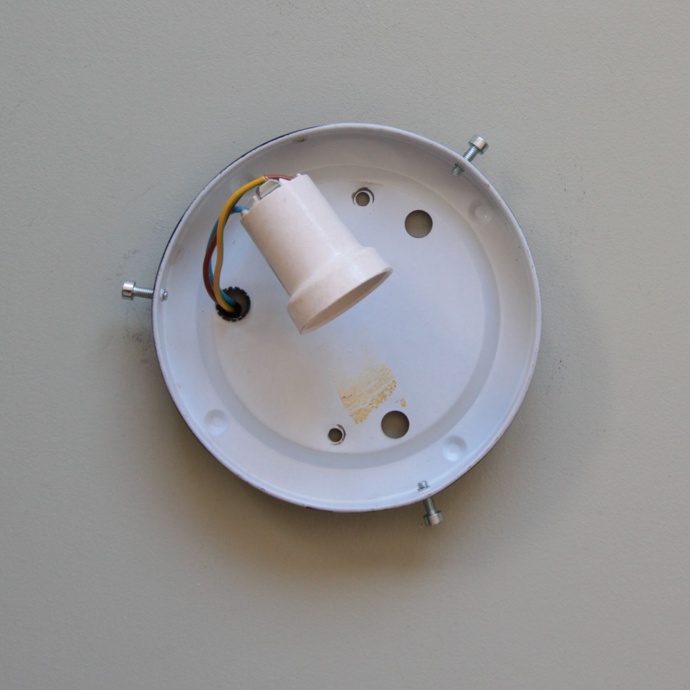 Wall lamp square ceiling lamp in minimalist glass 1970 1980 seventies eighties luminaire