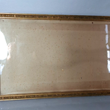 Old frame wood stucco gilding original 67x42 foliage 63x38 cm + glass SB
