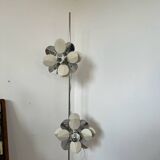 2-light flower floor lamp in French design metal from the 70s vintage