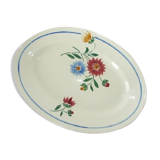 Plat ovale ancien Lunéville Art Nouveau