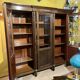 Empire Style Swan Neck Mahogany Bookcase with 4 Doors