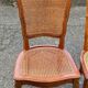 2 Louis XV style caned chairs in solid wood
