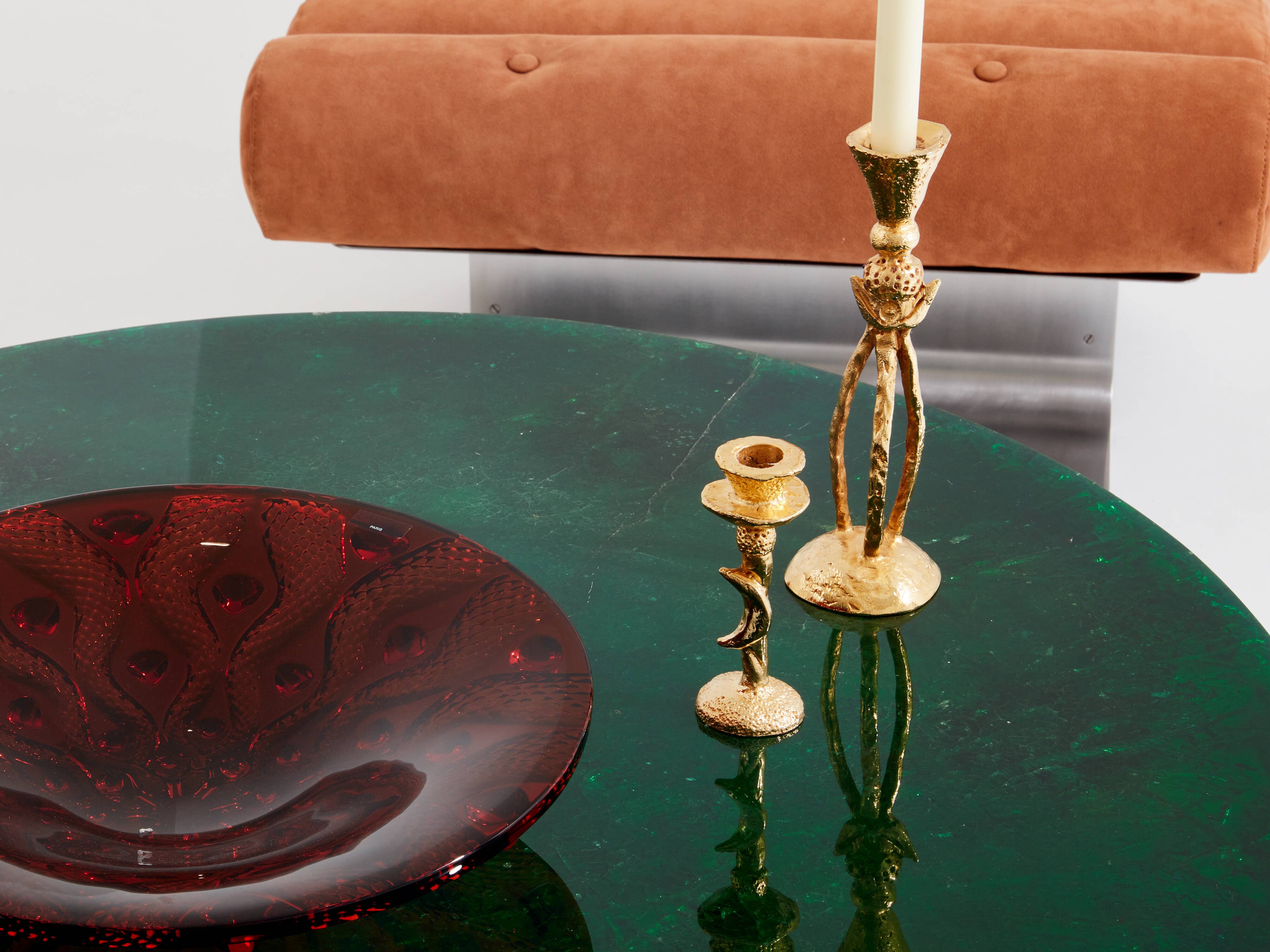 Marie-Claude De Fouquières coffee table fractal resin 1970