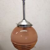 Art deco style frosted glass pendant light