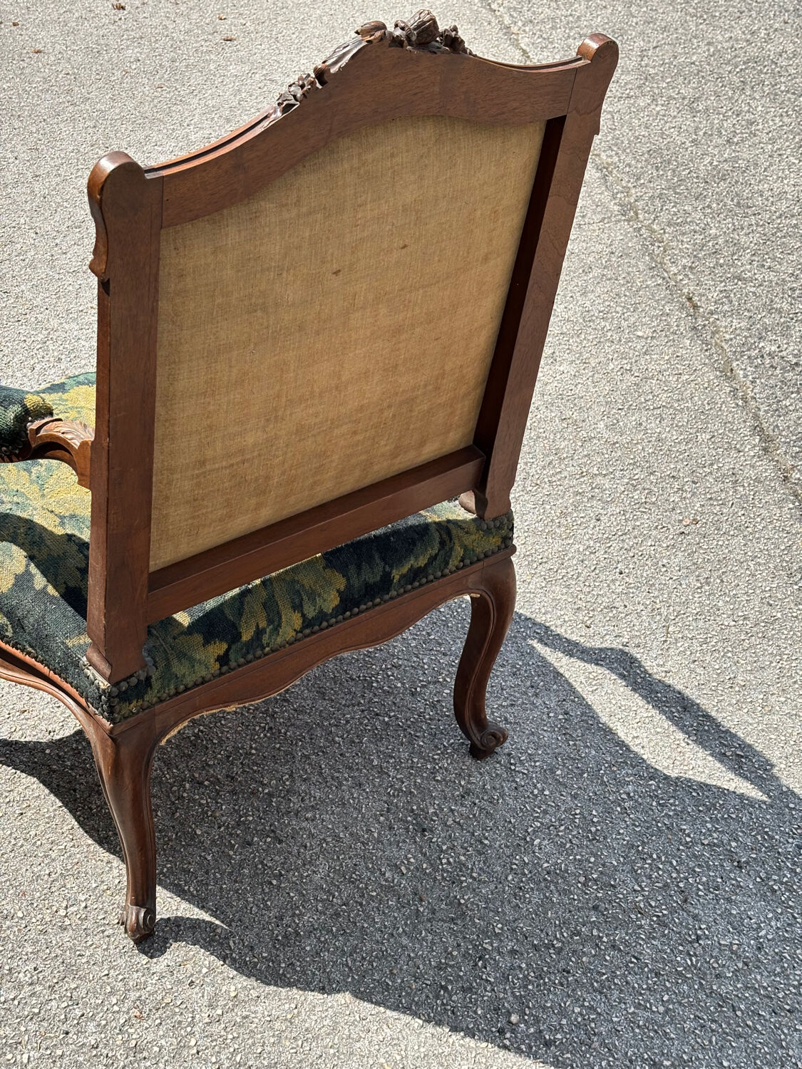 Regency armchair with plant tapestry