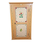traditional folk wardrobe, made of wood and fully painted.