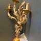 Golden wood wall light