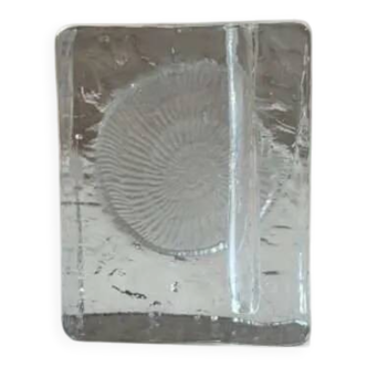 Solifleur block vase Heiner Düsterhaus Walther Glass 1970s