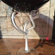 Coupe en verre étiré "Alicja" Pologne années 70