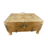 Old wedding chest in carved wood Nepal or India