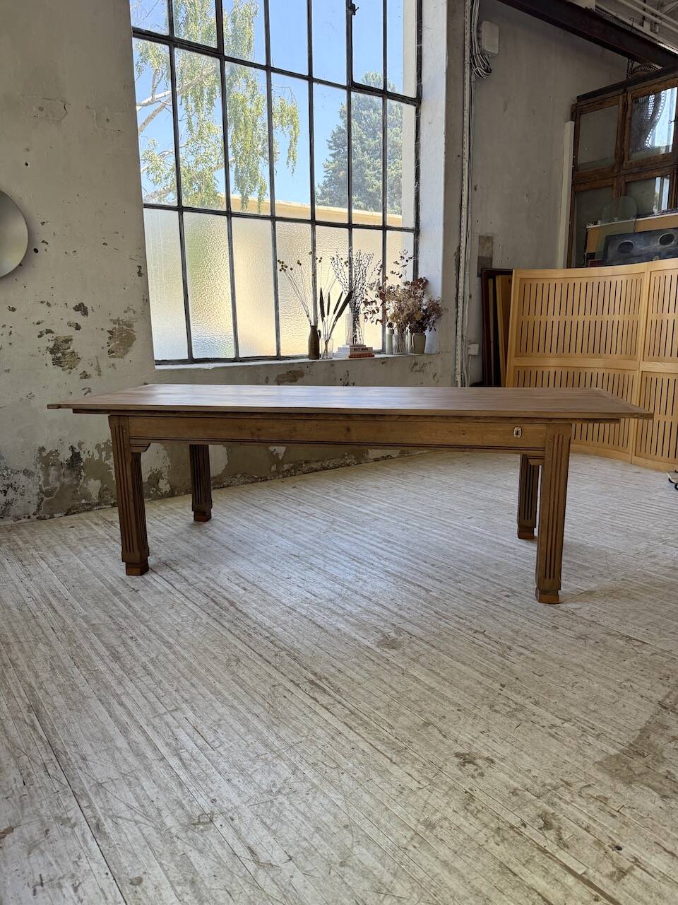 Country farmhouse table in solid beech and oak 2.5m XL
