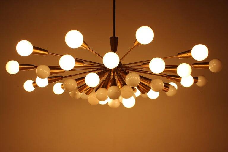 Rare Mid Century Chandelier Sputnik, Atomic, 1960s