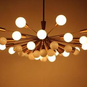 Rare Mid Century Chandelier Sputnik, Atomic, 1960s