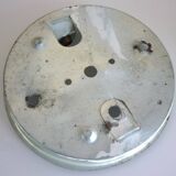 Large round ceiling light, molded glass wall light, thick, Helena Tynell, 1960s