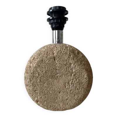 Pied de lampe sculptural en pierre calcaire dlg d'Albert Tormos ou Fratelli
