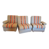 3 modular armchairs