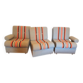 3 modular armchairs