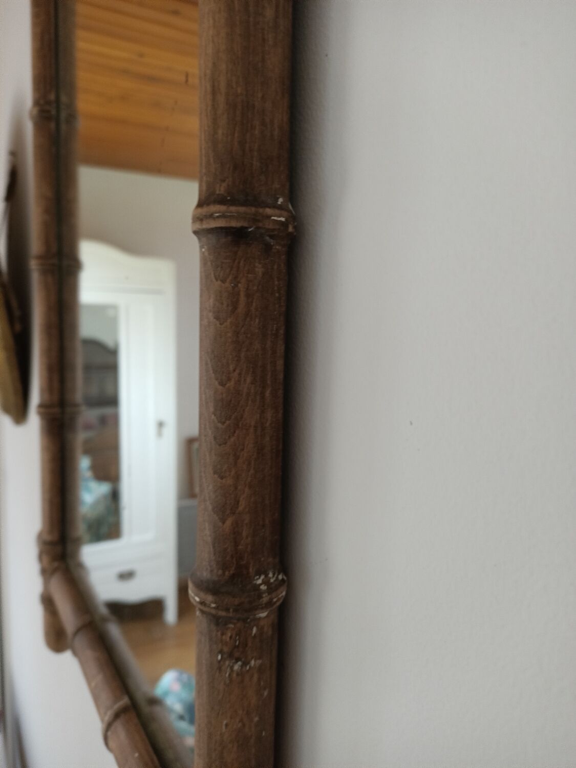 Miroir cadre bambou