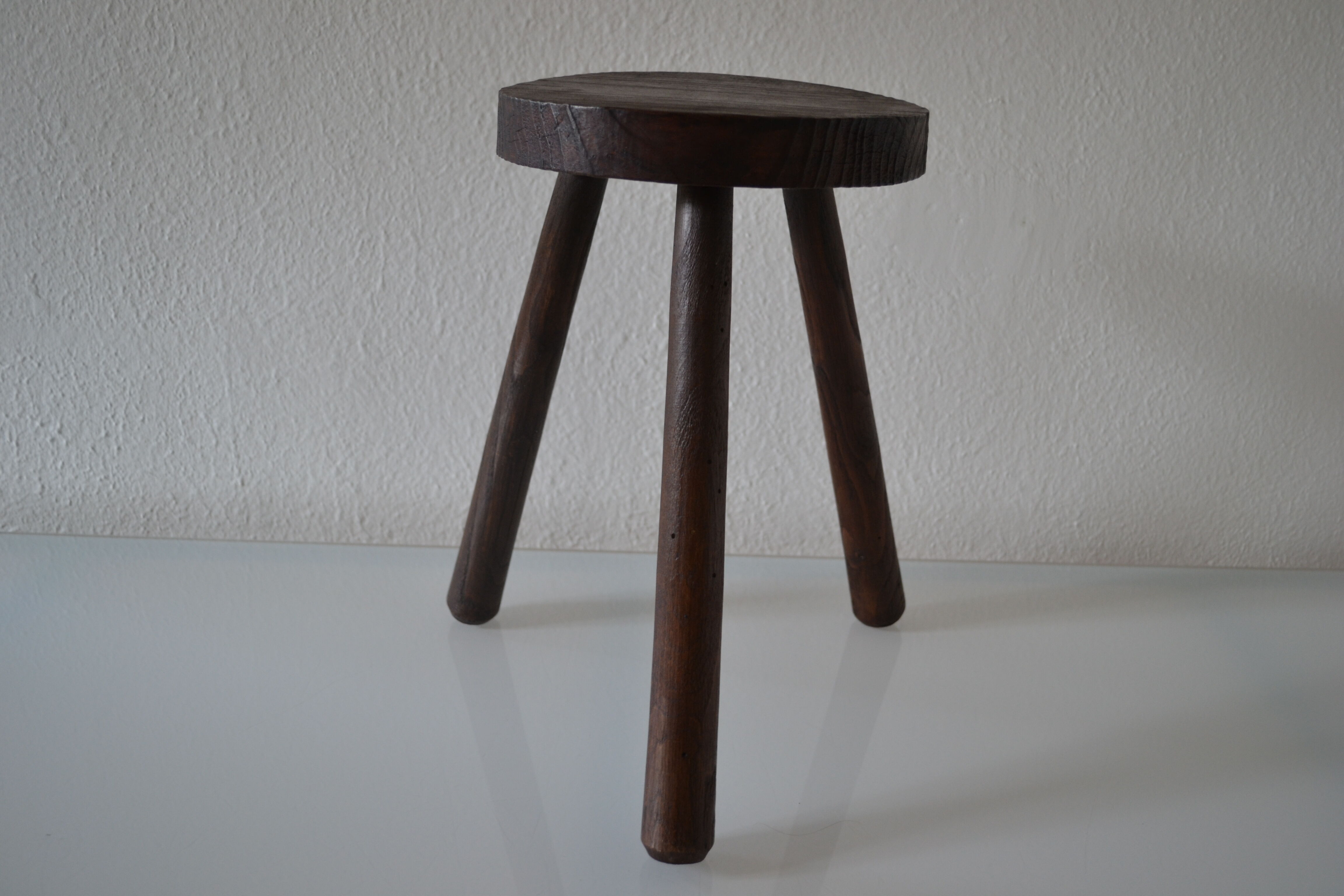 Brutalist modernist tripod stool 1950
