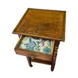 French Walnut Plant Table With Drawer, Mid 19th Century