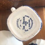 Old tea service the brook myott white ceramic blue decor england