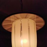 Suspension pendentif française en verre vintage années 1950