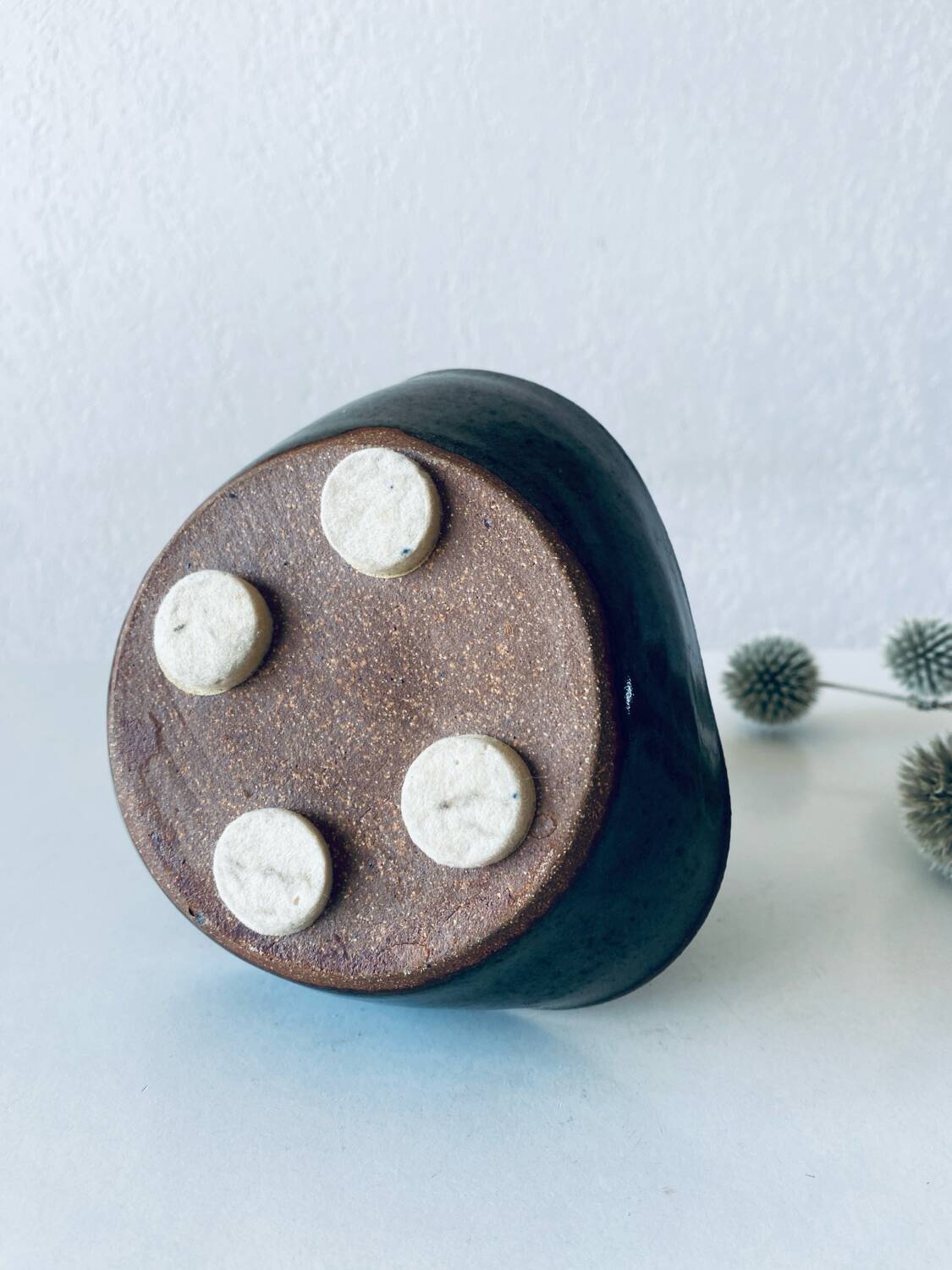 Stoneware candle holder