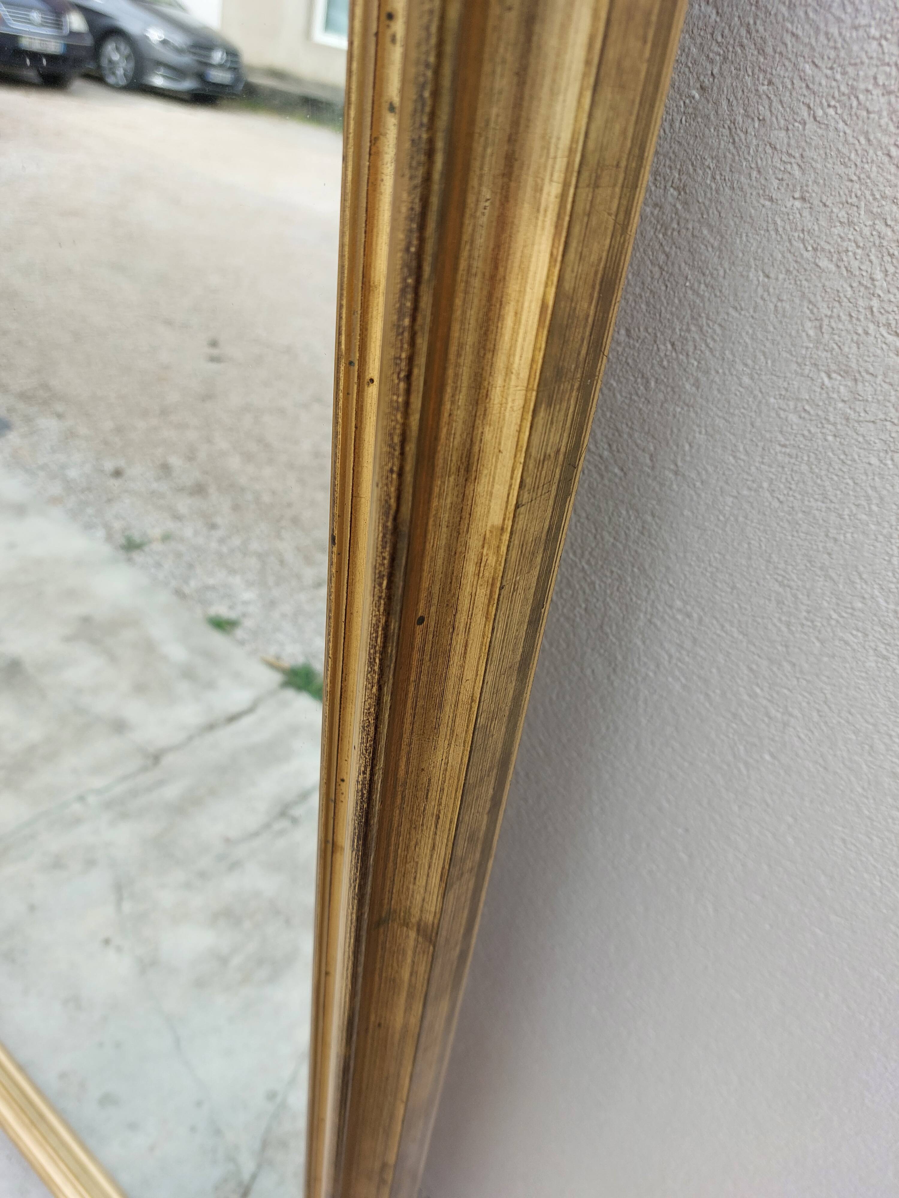 Mirror mirror mirror golden wood bistro style -1m68x1m15