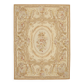 Handmade European Vintage Aubusson Kilim 270 cm x 367 cm