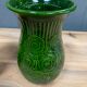 Pair of enamelled cast iron vases