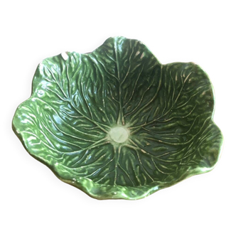Small Barbotine salad bowl in the shape of a cabbage made in Portugal