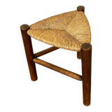 Straw triangle stool