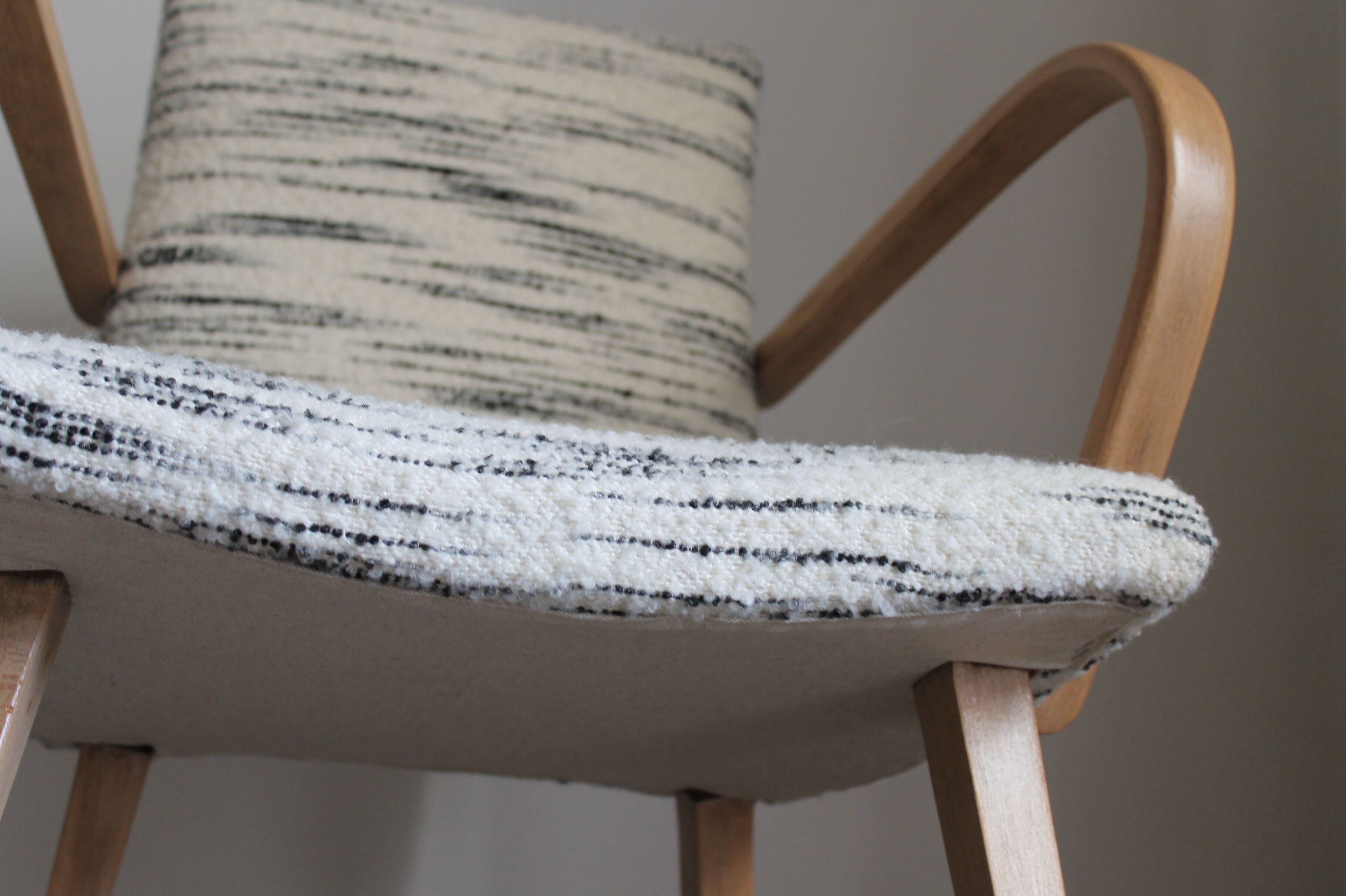 Scandinavian armchair 1960 wool