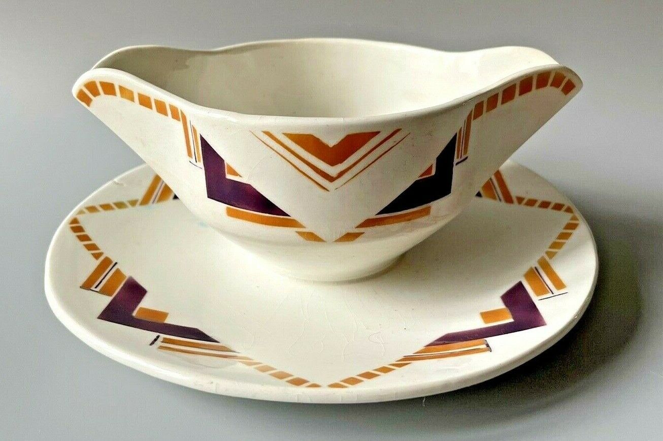 Saucière Art Deco model ́LITTORAL' Orchies Moulin Des Loups & Hamage